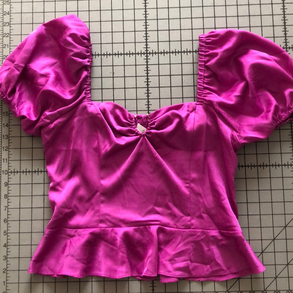 Periwinkle Peplum Top NWT- Size L